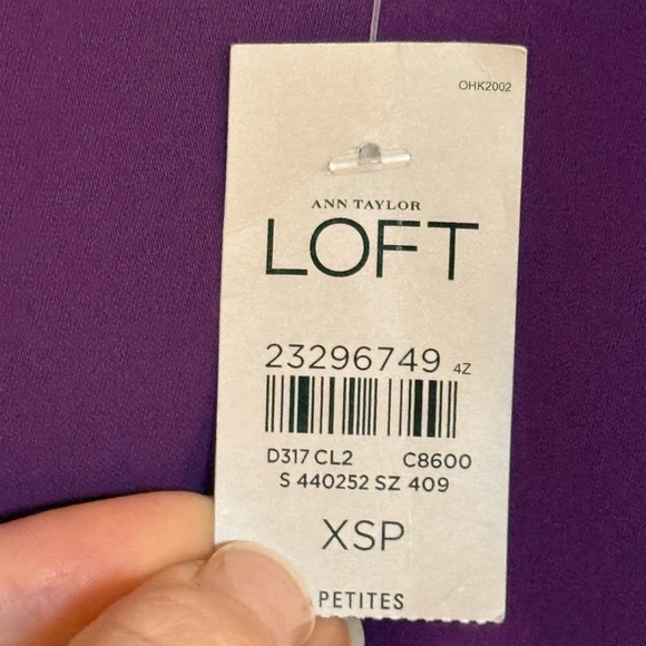 LOFT Purple Ruffle Mini Dress - Picture 4 of 4